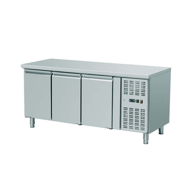 Frigus-313100 stainless steel fridge counter with 3 doors