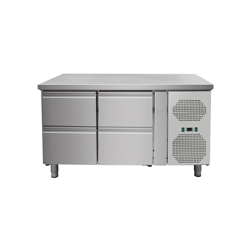 FRIGUS stainless steel fridge counter with 2 drawers