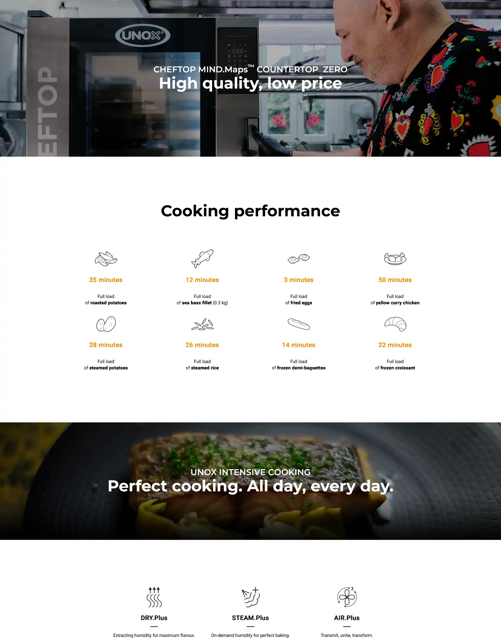 unox cheftop countertop zero info banner