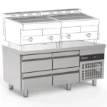 inomak stainless steel workbench fridge