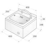 metal inox handwashing unit