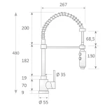 metal inox showerhead