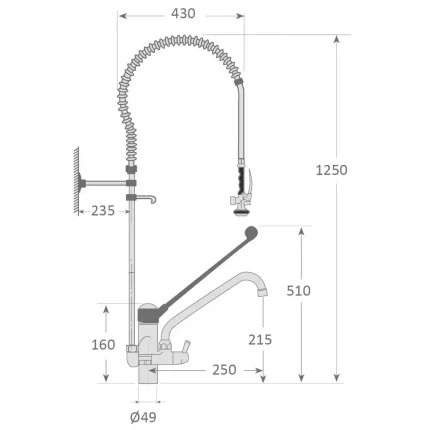 metal inox showerhead