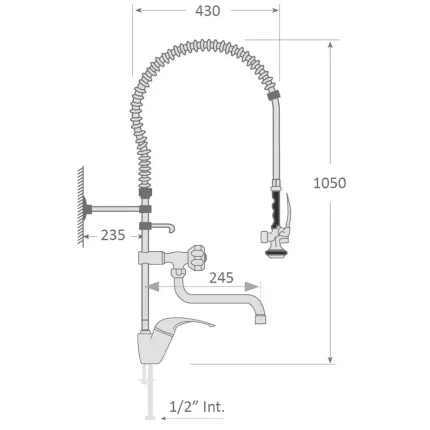 metal inox showerhead
