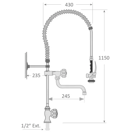 metal inox showerhead