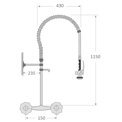 metal inox showerhead