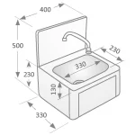 metal inox handwashing unit
