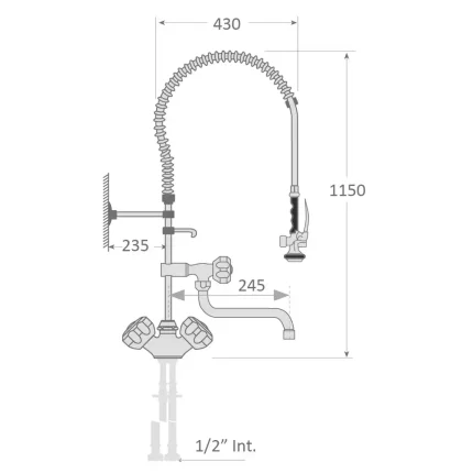 metal inox showerhead