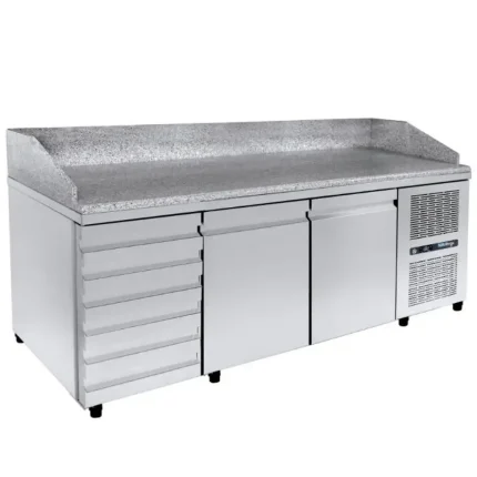 niki inox pizza fridge workbench